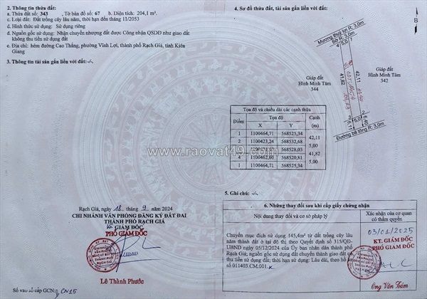 Đất đẹp 2 mặt tiền - đầu tư sinh lời - chính chủ cần bán tại phường vĩnh lợi,