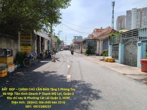 Đất  đẹp – chính chủ cần bán tặng 5 phòng trọ và mặt tiền kinh doanh p thạnh mỹ