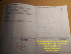 Đất đẹp giá đầu tư trục chính thôn đồi sen xã bình yên, thạch thất, hà nội