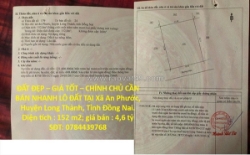 Đất đẹp – giá tốt – chính chủ cần bán nhanh lô đất tại xã an phước, huyện long