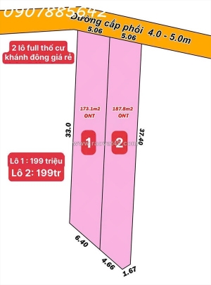 Đất nền giá rẻ chỉ 179 triệu tại khánh hoà