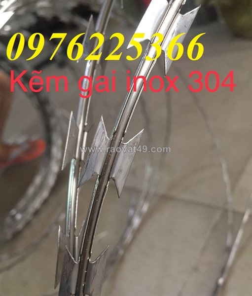 Dây kẽm gai inox 304, dây gai inox 304