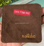 Đế lót ly vải kaki giá rẻ , thêu logo tên quán