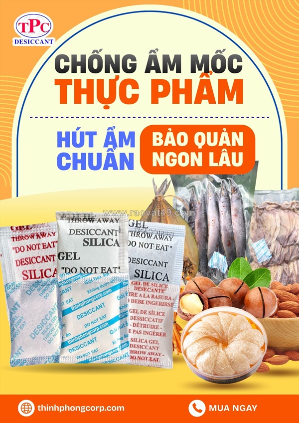 Đồ ăn vặt dễ mềm ỉu? gói hút ẩm thịnh phong chính là giải pháp!