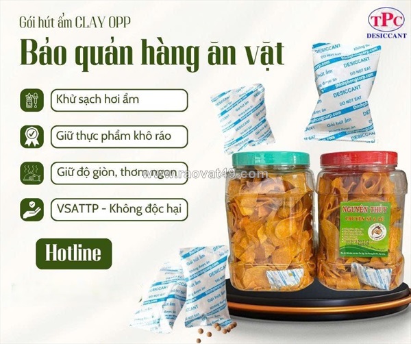 Đồ ăn vặt dễ mềm ỉu? gói hút ẩm thịnh phong chính là giải pháp!