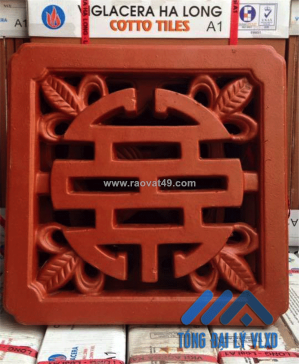 Gạch bông gió chữ thọ gốm – vẻ đẹp phong thủy cho không gian việt