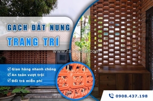 Gạch đất nung trang trí – vẻ đẹp tự nhiên cho không gian sống