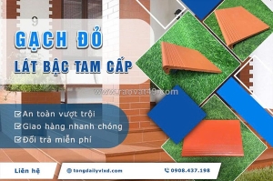 Gạch đỏ lát bậc tam cấp – giải pháp lát bậc bền đẹp, an toàn
