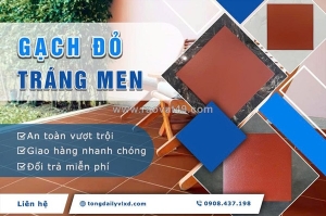 Gạch đỏ tráng men – giải pháp lát ốp bền đẹp cho nhiều công trình