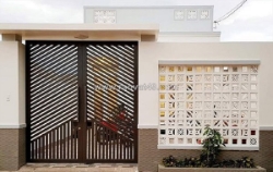 Gạch thông gió xi măng trong thiết kế mặt tiền nhà ở