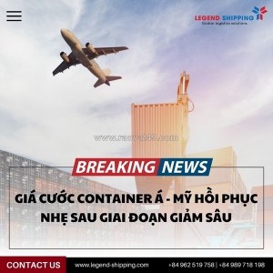 Giá cước container á - mỹ hồi phục nhẹ sau giai đoạn giảm sâu