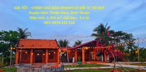 Giá tốt – chính chủ bán nhanh lô đất vị trí đẹp huyện hàm thuận nam, bình thuận