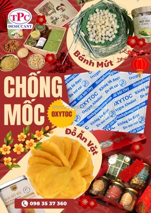 Gói hút oxy oxytoc hạn chế lên mốc cho bánh mứt tết