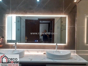 Gương led cảm ứng full viền phát sáng: bật lên là “bừng” phòng tắm