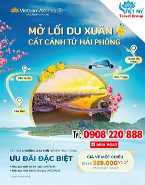 Hải phòng thêm 4 đường bay mới của vietnam airlines