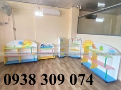 Kệ gỗ mầm non, kệ đồ chơi mầm non, tủ kệ gỗ mầm non
