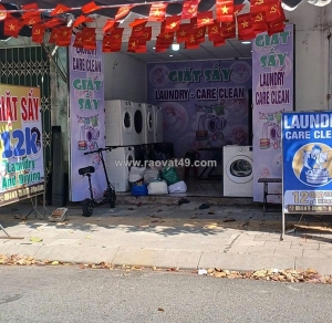 Không có thời gian quản lý cần sang tiệm giặt sấy mặt tiền giá rẻ chỉ 55tr