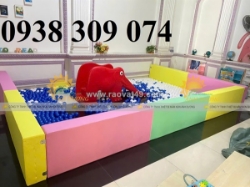 Khung nhà bóng trẻ em bọc simili, khung nhà bóng mềm trẻ em