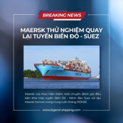 Maersk thử nghiệm quay lại tuyến biển đỏ - suez