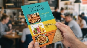Mẫu in menu quán ăn vặt nha trang đẹp