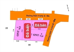 Mở bán 4 lô đất thổ cư vị trí đẹp thuộc phường nam nha trang
diện tích :