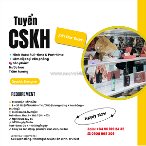 Nanashop tuyển dụng nhân viên tư vấn & chăm sóc khách hàng