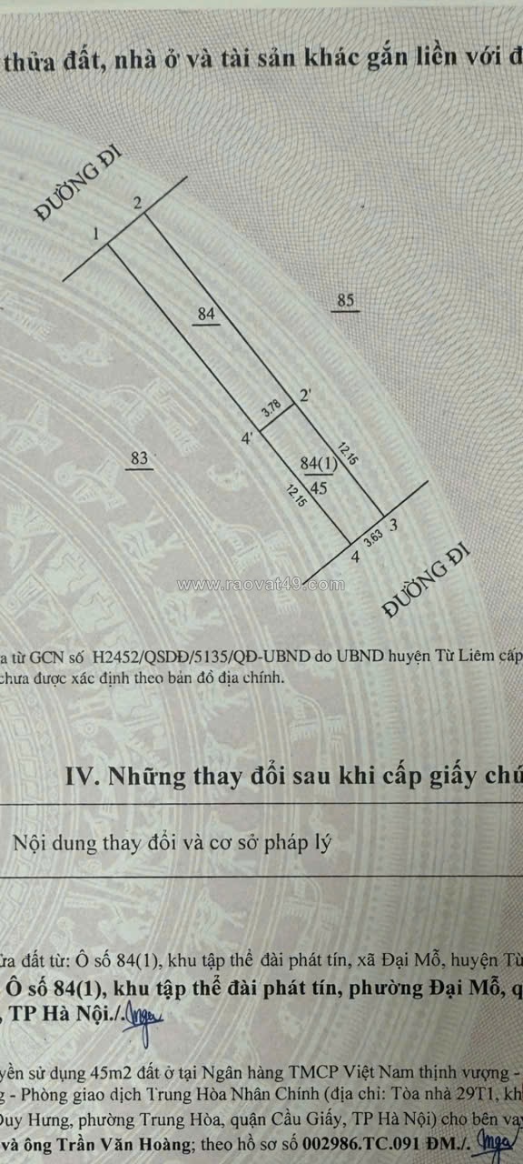 Nhà đẹp – giá tốt –chính chủ bán nhà riêng đường đại mỗ, phường đại mỗ, nam từ