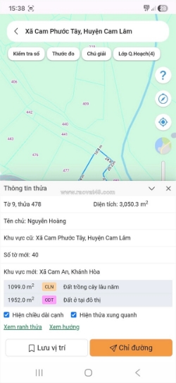 Nhanh tay sở hữu ngay lô đất đẹp tại xã cam phước tây, cam lâm, khánh hòa