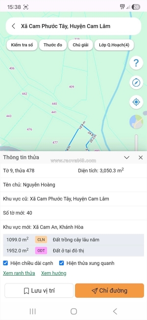 Nhanh tay sở hữu ngay lô đất đẹp tại xã cam phước tây, cam lâm, khánh hòa