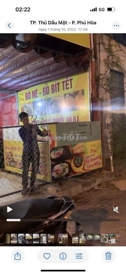 Sang mặt bằng quán ăn – căn góc 2 mặt tiền số 84, đường 30 tháng 4, p.phú hòa,