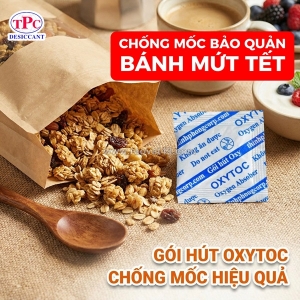 So với chất bảo quản, gói chống mốc oxytoc có ưu điểm gì cho bánh mứt tết?