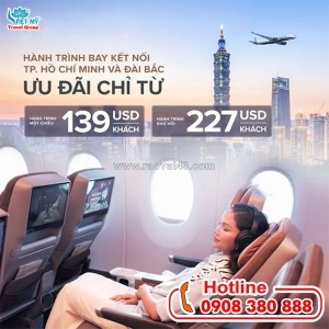 Starlux airlines ưu đãi vé đầu năm đi đài bắc