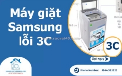 Sửa máy giặt samsung báo lỗi 3c nhanh - giá rẻ - uy tín