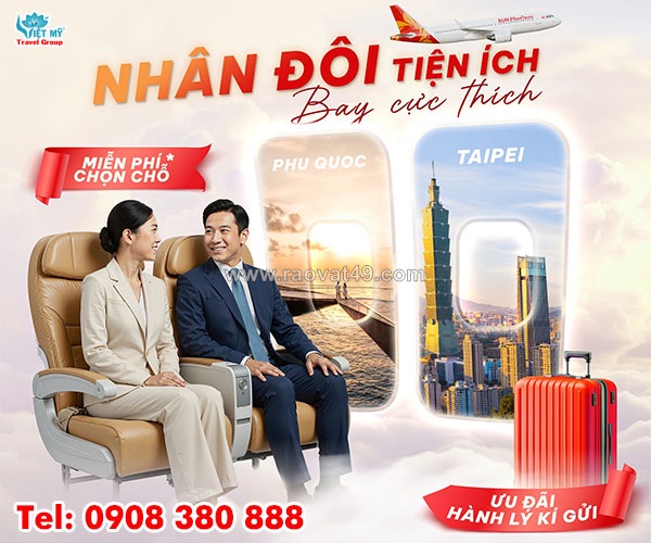 Sun phuquoc airway ưu đãi chọn ghế đi đài bắc