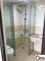 Thi công phòng tắm kính kính cường lực 10 ly tại thanh trì
