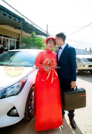 Thuê áo dài cưới bigsize tròn xinh tỏa sáng