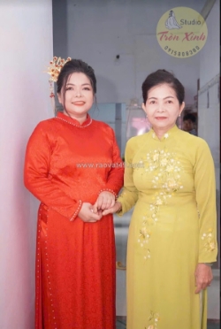 Thuê áo dài cưới bigsize tròn xinh tỏa sáng rực rỡ