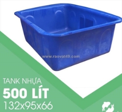Thùng chữ nhật 500lit dùng nuôi cá trồng cây