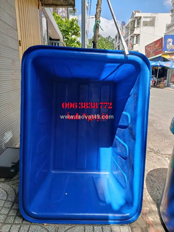 Thùng chữ nhật 500lit dùng nuôi cá trồng cây