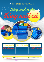 Thùng nhựa 750l nuôi tôm giống công nghệ cao