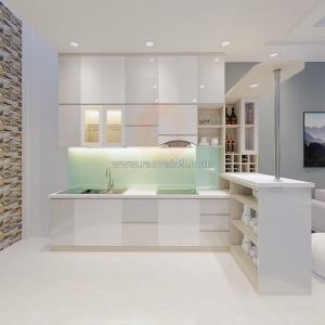 Tủ bếp nhựa picomat cánh mdf phủ melamine cao cấp