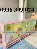 Tủ cặp mầm non, tủ gỗ cặp dép mầm non, tủ đựng balo mầm non