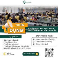 Tuyển công nhân chế tác trang sức, việc nhẹ lương cao ổn định