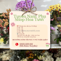 Tuyển nam nhân viên phụ shop hoa tươi quận 7