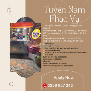 Tuyển nhân viên bán hàng quận phú nhuận, thủ đức