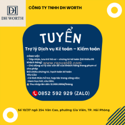 Tuyển trợ lý dịch vụ kế toán – kiểm toán hải phòng