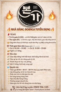 Tuyển trợ lý quản lý, thu ngân ở bình thạnh và q1