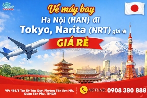 Vé máy bay hà nội (han) đi tokyo, narita (nrt) giá rẻ