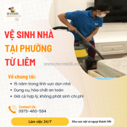 Vệ sinh nhà tại phường từ liêm sạch nhanh – giá tốt ✅