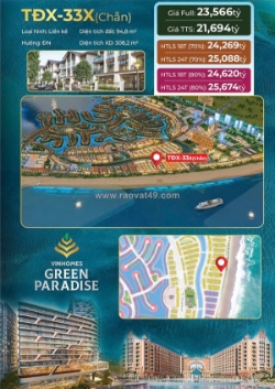 Vin cần giờ - siêu phẩm liền kề mặt biển hữu hạn - giá thời điểm đầu cực tốt -